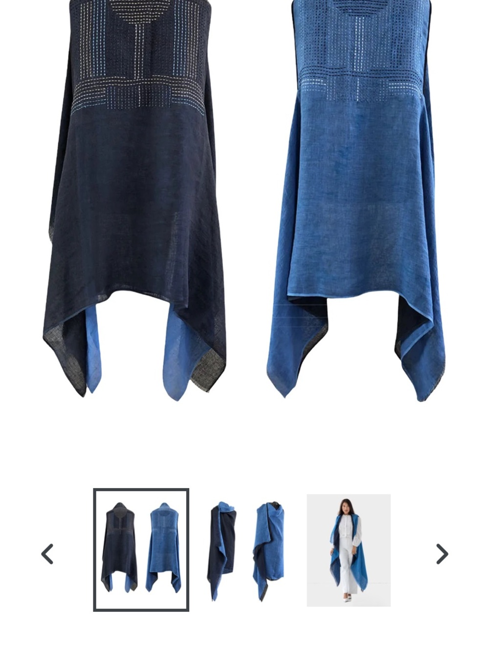 Fifth Origins Infinity Cape - Azure Duo Organic Linen